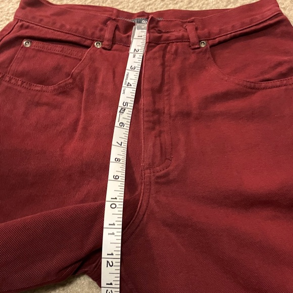 Chic High Rise Red Jeans for Women - Picture 6 of 10